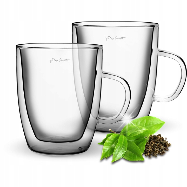 2 db termikus pohár készlet, Lamart, 420ml, átlátszó, 11.5cm