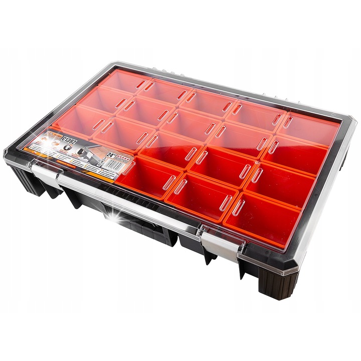 Skrzynka narzedziowa Yato 360x150x115mm, metalica, 1 compartiment, lacuita, inchisa cu lacat