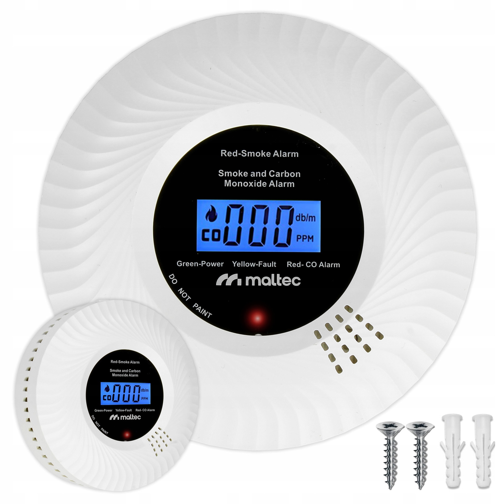 Senzor de fum si monoxid de carbon 2 in 1 MalTec, wireless, alarma 85 ...