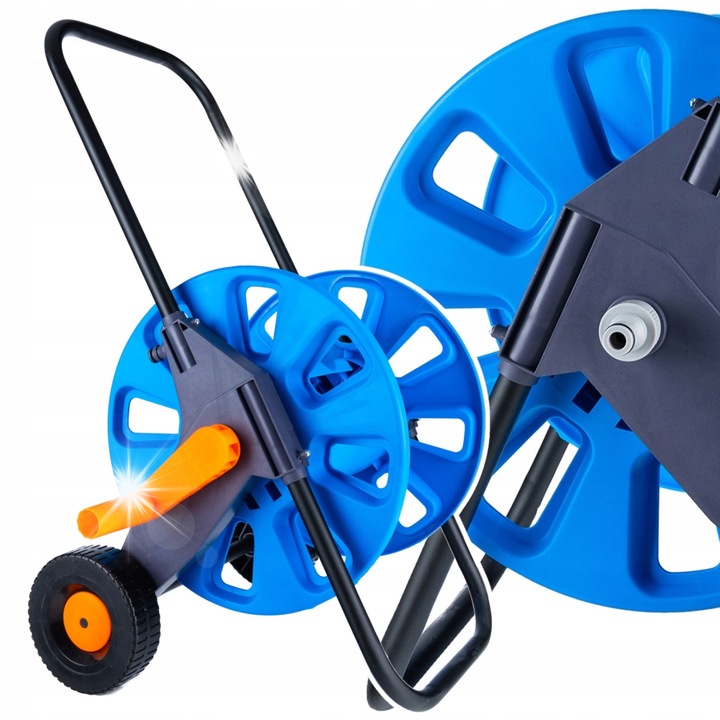 Tambur pentru furtun de gradina, Stator, 50m, PVC, 66x38x38cm