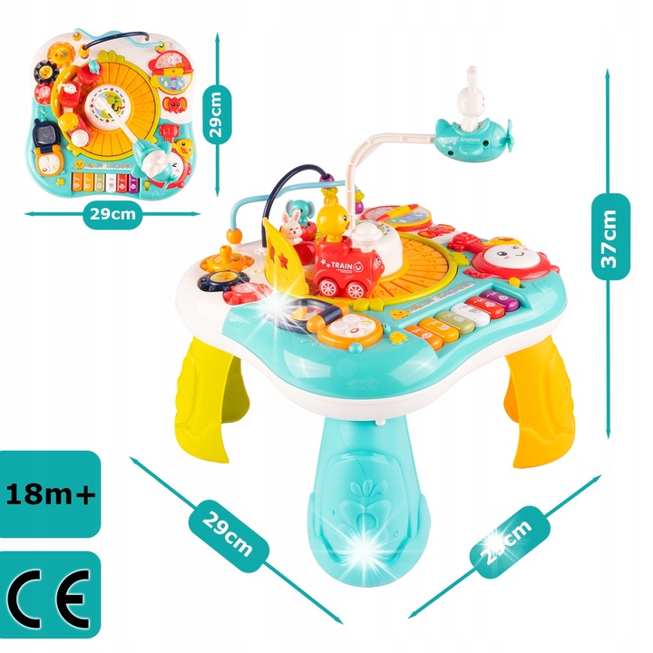 Masa interactiva educationala, Stator, panou muzical, jucarie pentru bebelusi, multicolor