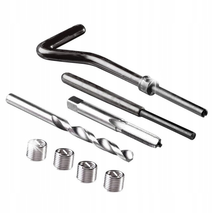 Set de reparare filete M12 NEO 25 piese, otel crom-vanadiu, organizator plastic