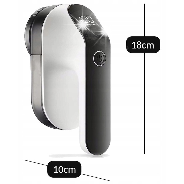 Stator ruhaszösz eltávolító készülék, 6 késes, 1200mAh akkumulátor, 3 sebesség, LCD kijelző, 18x10cm, komplett készlet