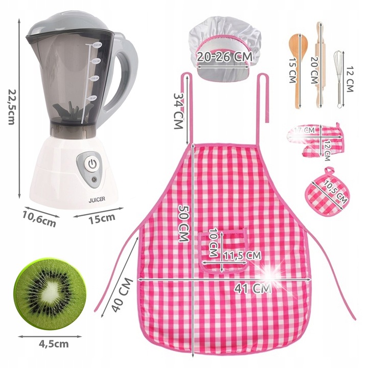 Gyermek szoknya és turmixgép szett, Stator, többszínű