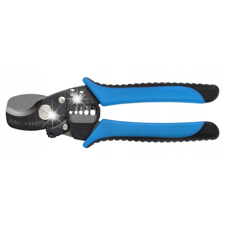 Hoegert HT1P047 kábelvágó és szigeteléseltávolító fogó, 12mm, 168mm