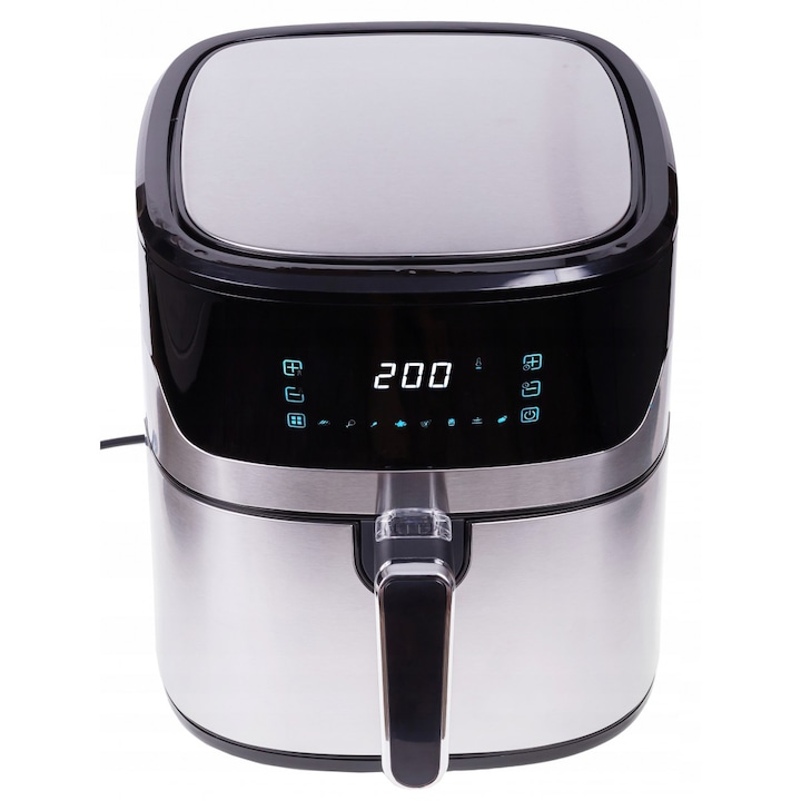 Friteuza fara grasimi Klausberg, 9L, capacitate 4.5L pe fiecare zona, digitala, neagra