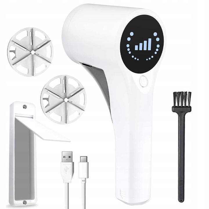 Stator Lint S/M-Turbo-Remover szöszeltávolító, 6 késes, 3 sebességes, vezeték nélküli, 600mAh, 19x10cm