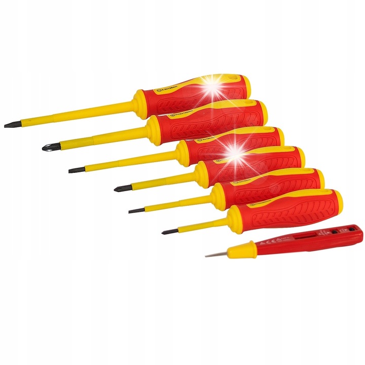 Szigetelt csavarhúzó készlet 1000 V Richmann C5302, 7 darabos, vegyes méretekben