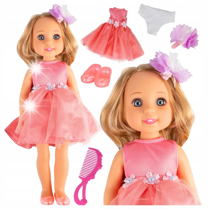 Lala de jucarie Stator, Pretty Girl, set cu accesorii, 36cm, multicolor
