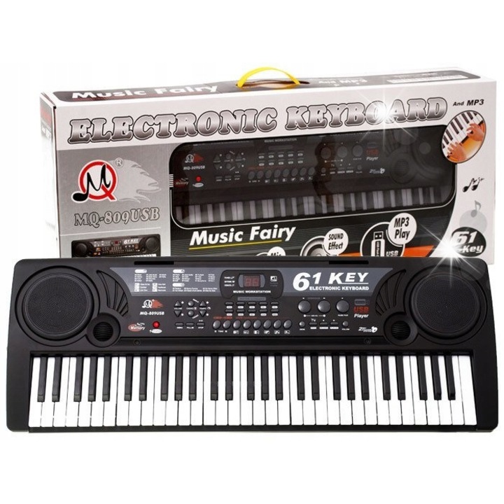 Orga MK MQ-809, 61 clape, microfon, USB, 81x30cm, set complet