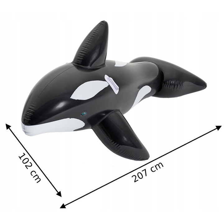 Надуваем кит, Bestway 41009, 203x102см, 45кг, PVC