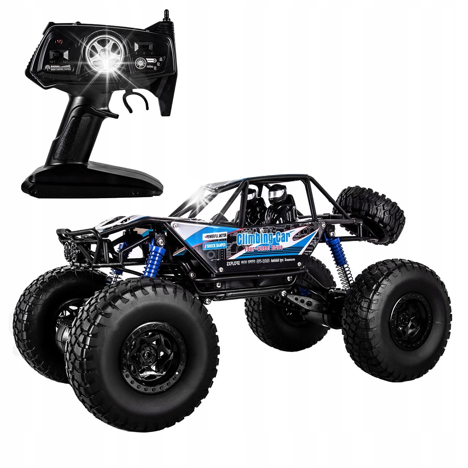 Masinarca de teren cu telecomanda, click4TOYS, 1:10, 4x4, roti