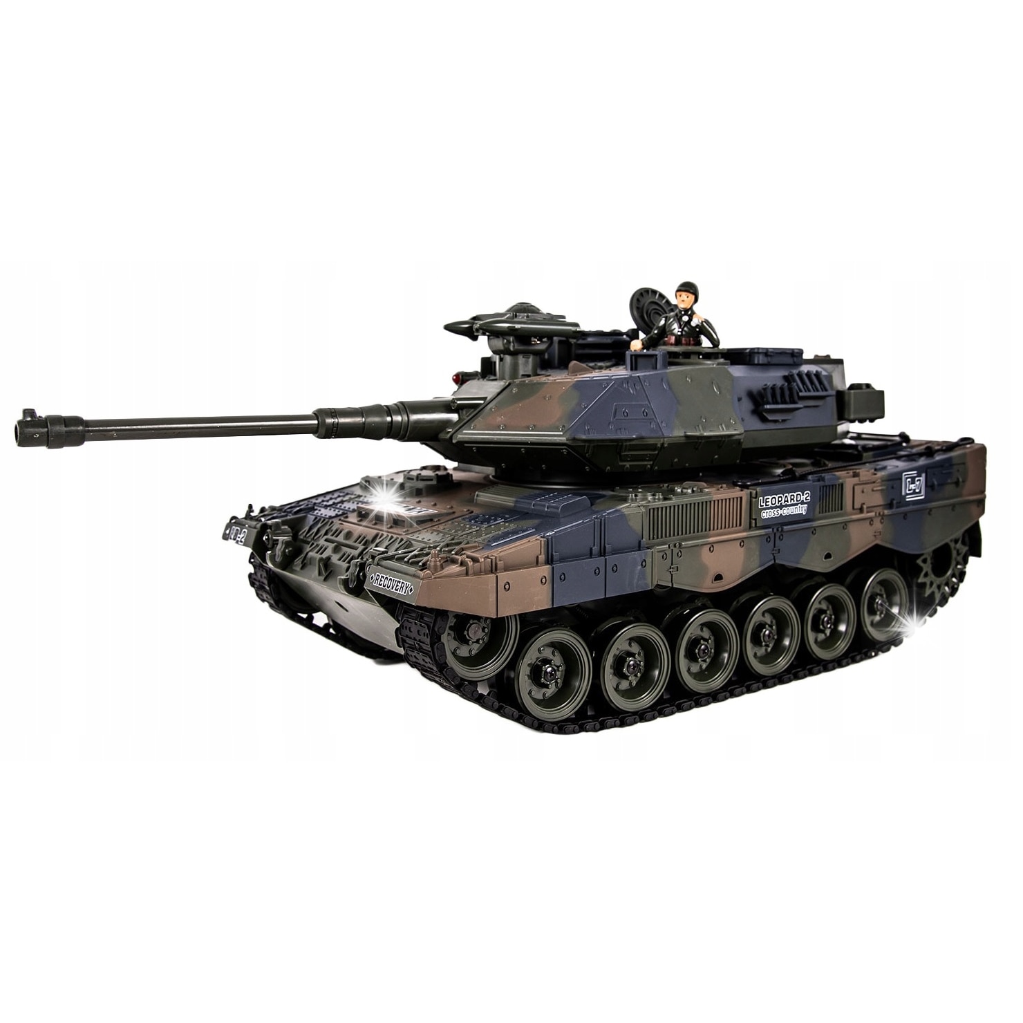 Tanc RC Leopard 2 A6, click4TOYS, 1:18, fum, 3 viteze, 45x18x17cm