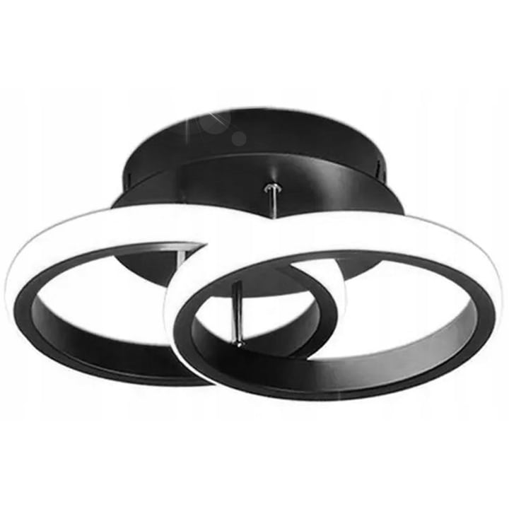 Plafoniera LED Aptel, 10W, 230 V, fekete, 25x9,5cm