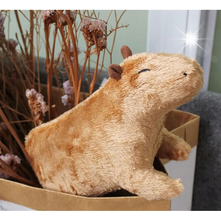 Kapibara plüssjáték, click4TOYS, 18x13x7,5cm, puha anyag, ideális párnának és háziállat játéknak