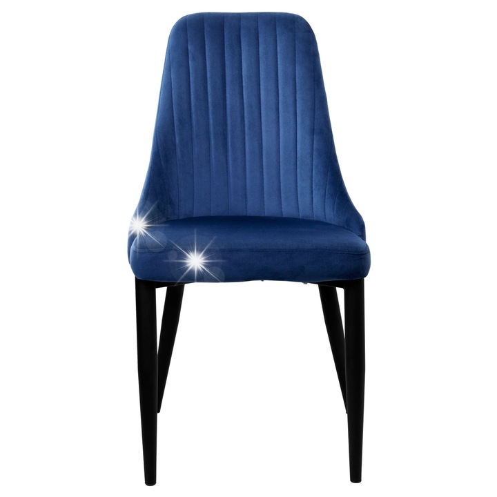 eHokery Lorient Velvet szék, gránát, fém, 89x44x45cm, szett