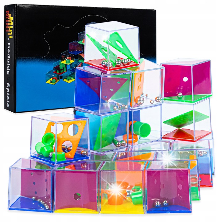 Комплект 24 логически кубчета click4TOYS, многоцветни, 4x4x4см