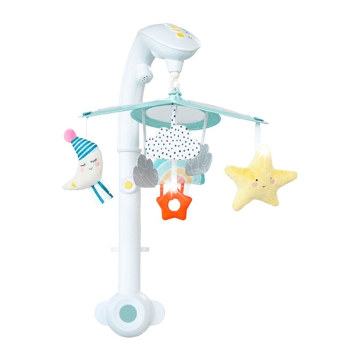 Carusel patut, Taf Toys, 8 melodii clasice, albastru, pentru nou-nascuti