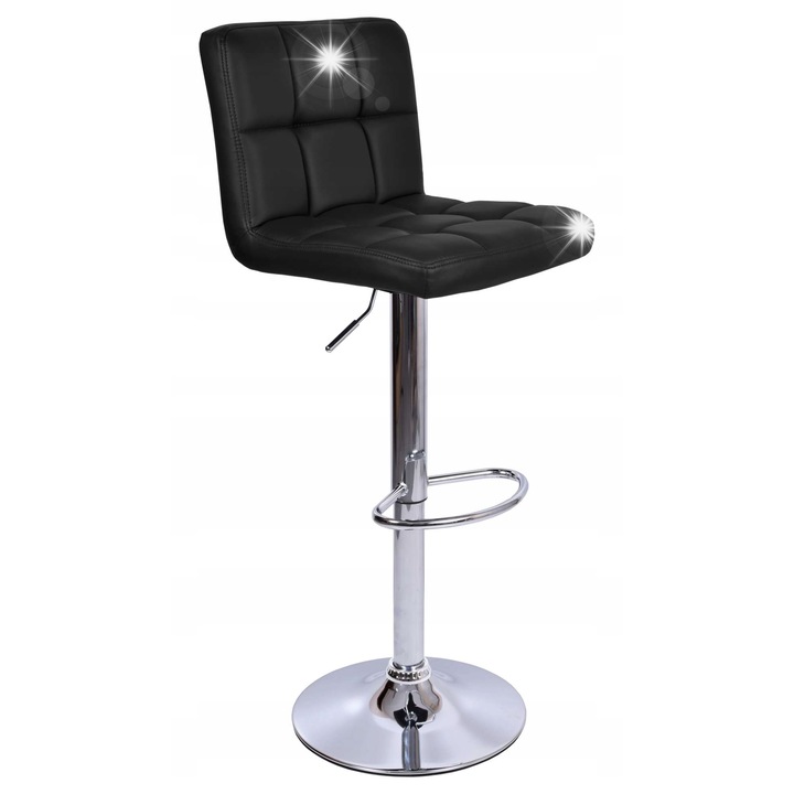 Bárszék Arako, fekete, állítható magasságú, forgatható, 107x40cm