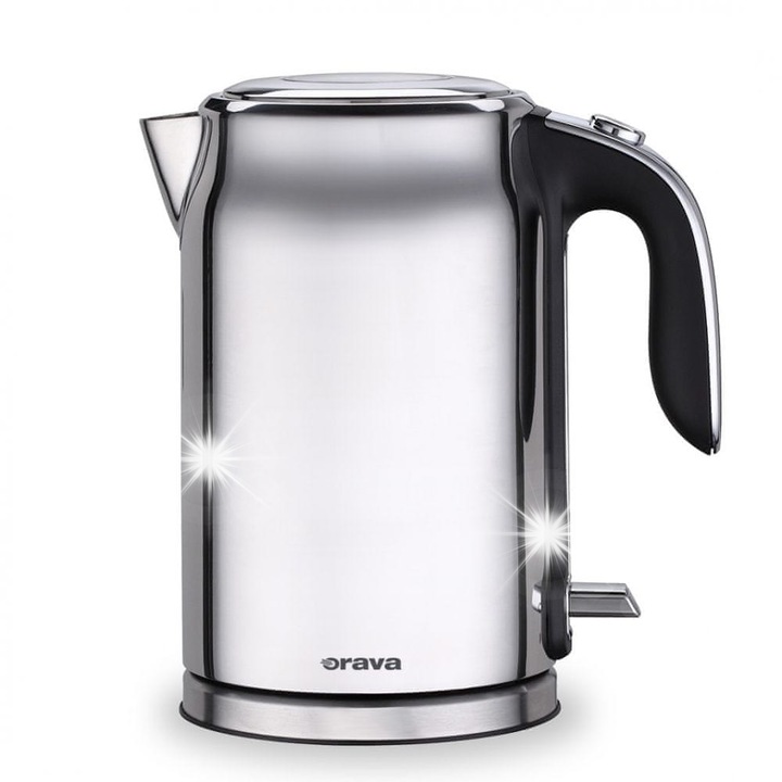 Fierbator din otel inoxidabil Orava VK-3820, 1,7L, 1850-2200W, argintiu, 21x24x14,3cm