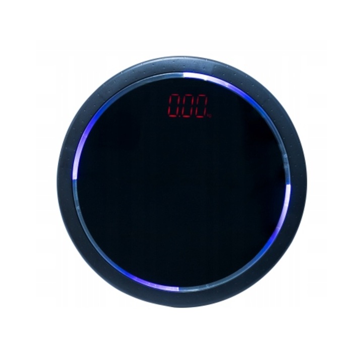 Електронен кантар за тяло, Orava, модел EV-510, капацитет 180 кг, LCD дисплей, черен цвят, размери 30x2,5см