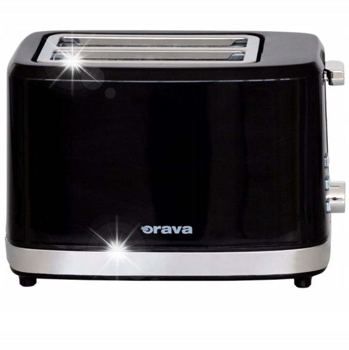 Toster Orava HR-111, 2 toasty, 6 niveluri de rumenire, negru/gri, 46,4x27,7x35,5cm