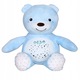 Плюшено мече с нощна лампа за деца Dream, музикално, проектор звезди, синьо, 35см