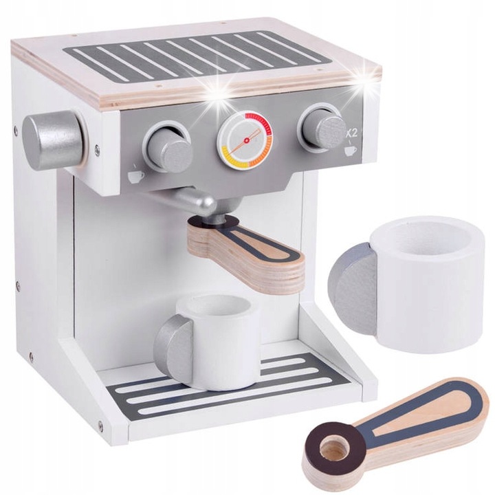 Fából készült expressz kávékészlet, Jokomisiada, csészével, 18x17x14cm