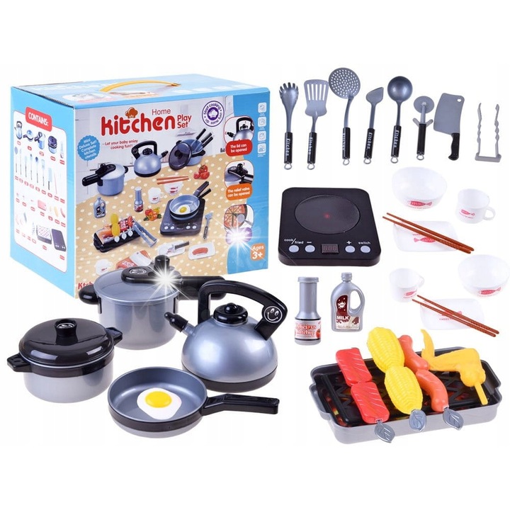 Jokomisiada elektromos konyhai készlet, grill, kiegészítők, 19,5x16,5x3cm, többszínű