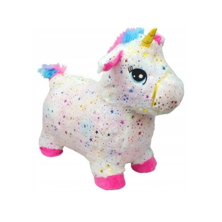 Jucarie gonflabila de sarit, Norimpex, model unicorn, 60x45x28cm, maxim 50kg, pentru copii 3+