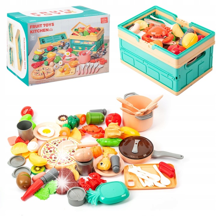 Piknik készlet vágható élelmiszerekkel, Norimpex, többféle élelmiszer, többféle szín, gyermekeknek