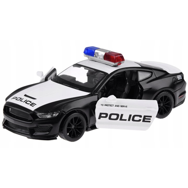 Automodel metalic MSZ, model Ford Shelby GT350, 1:32, efecte sonore si lumini, 14,8x6x5cm