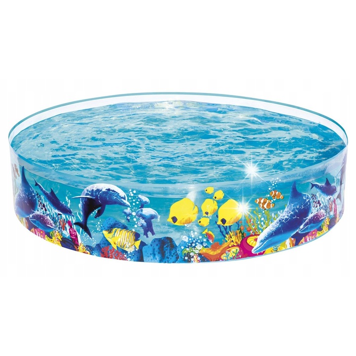 Gyermekmedence, Bestway, 183x38cm, tengeri állatos grafika, 946 liter