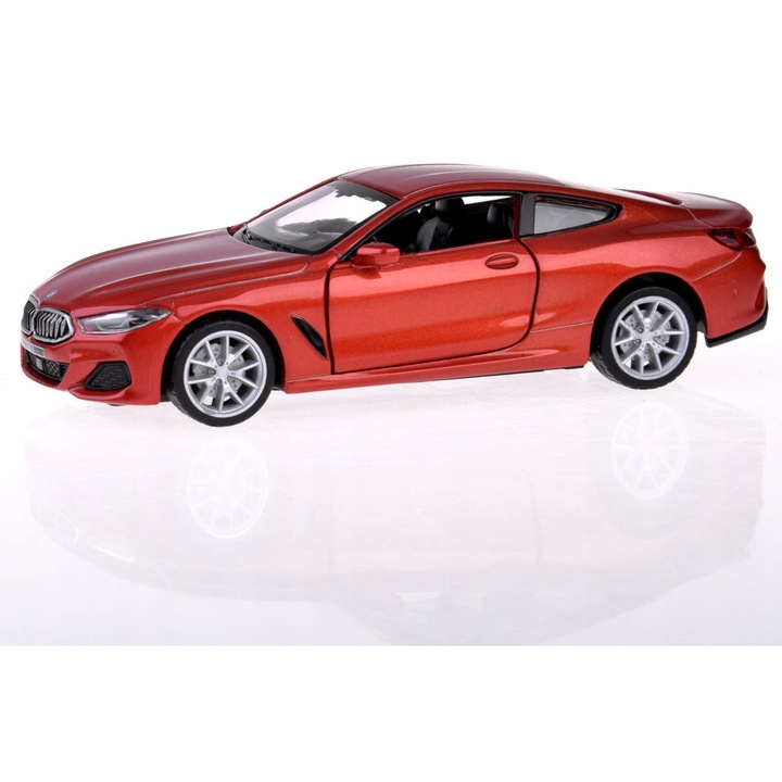 Automodel metalic MSZ, 1:35, model BMW M850i Coupe, rosu, efecte sonore si lumini, dimensiuni 13,8x5,5x4cm