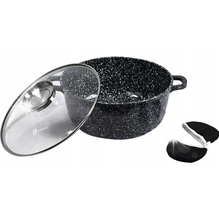 Oala Brunbeste, 10L, 32cm, ceramica antiaderenta, set cu capac