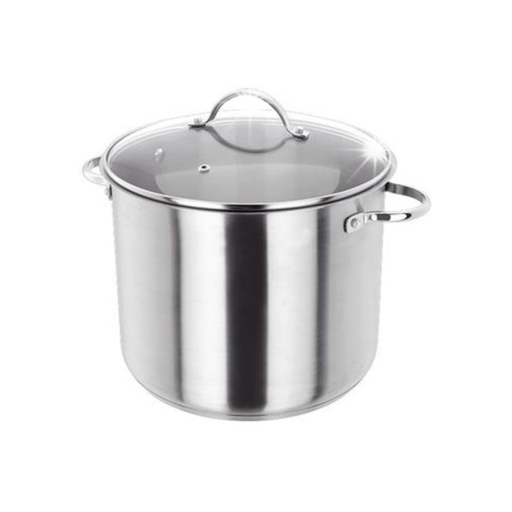 Brunbeste 10L gasztronómiai edény, inox, 28cm, fedővel, indukciós és gázfőzőlaphoz