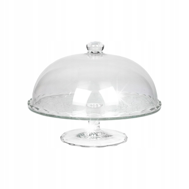 VEsela стъклен десерт, тип камбана, Tadar, 29 см, прозрачен, 25 см