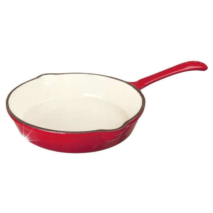 Kinghoff zománcozott öntöttvas serpenyő, 20 cm, piros, minden típusú főzőlaphoz