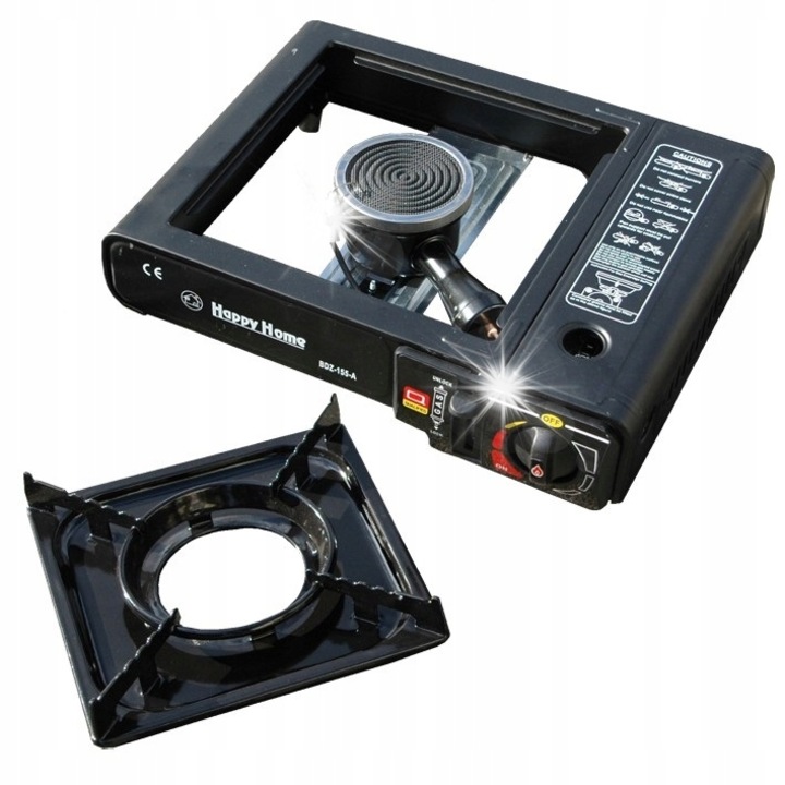 Kemping főzőlap Happy Home, BZD 155 modell, 2500W, méretek 34x25x8,5cm, tokkal együtt