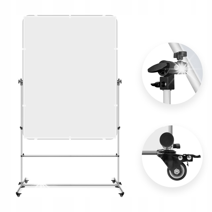 Panel dyfuzyjny rotacyjny Camrock FC-1520P, 2x1,5m, aluminiu, argintiu, set cu geanta de transport