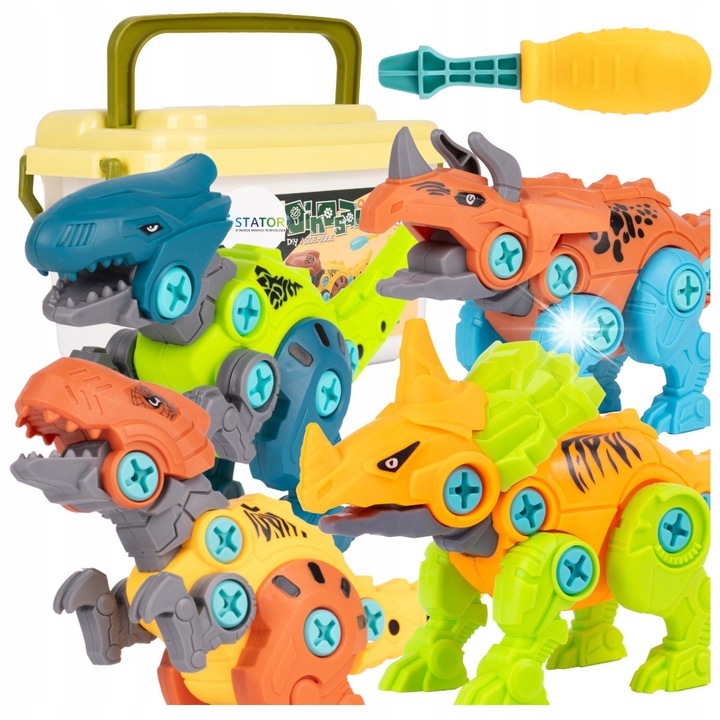 Комплект за изграждане Stator, динозаври, 30x45cm