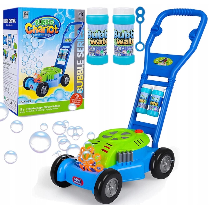 Set joaca pentru tuns iarba cu bule de sapun, Stator, 44cm, 26x17cm