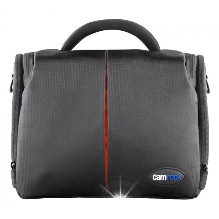 Geanta foto Camrock Cube R20, neagra, 17x22x13cm, impermeabila, compartimente interioare si buzunare exterioare