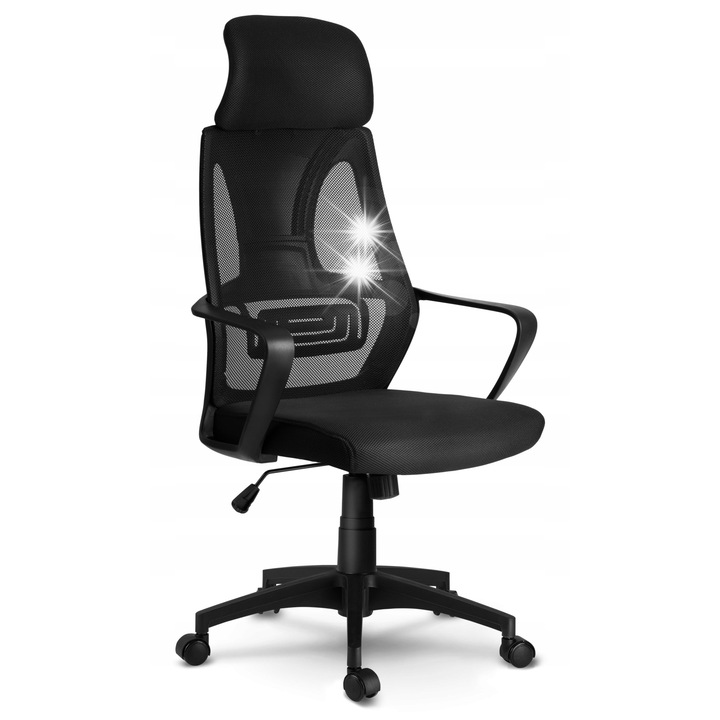 Офис стол Sofotel, микрофибър, регулируем, 64x46см, черен