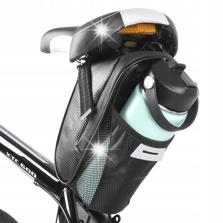 Чанта за велосипед под седалка Wozinsky WBB20BK, 1.5L, найлон, черна, 8x8.5x24см