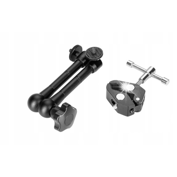 Set Rama de montaj Camrock Magic Arm 11 cu suport Crab Clamp CS-CL, 24cm, negru