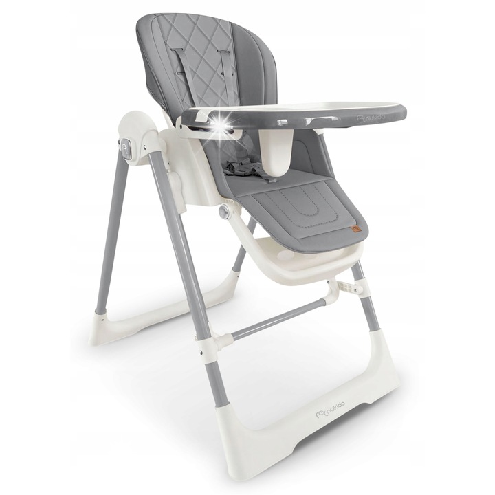 Scaun de masa 3 in 1 Nukido Elite, reglabil, cu suport pentru bebelusi, gri, 6-15 kg