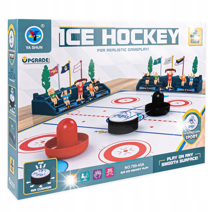 Маса за футбол, click4TOYS, лед хокей, комплект за 2 човека, люлка, 56x36см