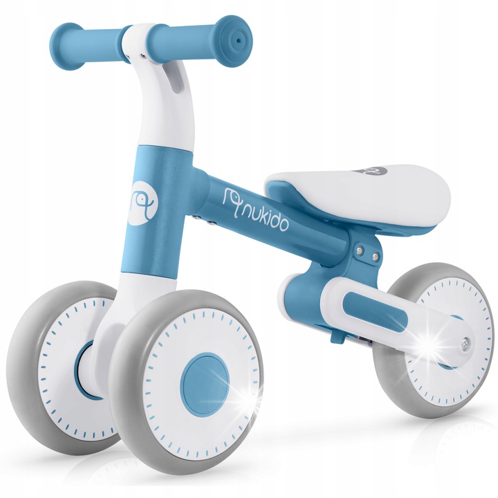 Nukido háromkerekű futóbicikli, 3 EVA kerék, állítható magasság, 25-28 cm, többszínű
