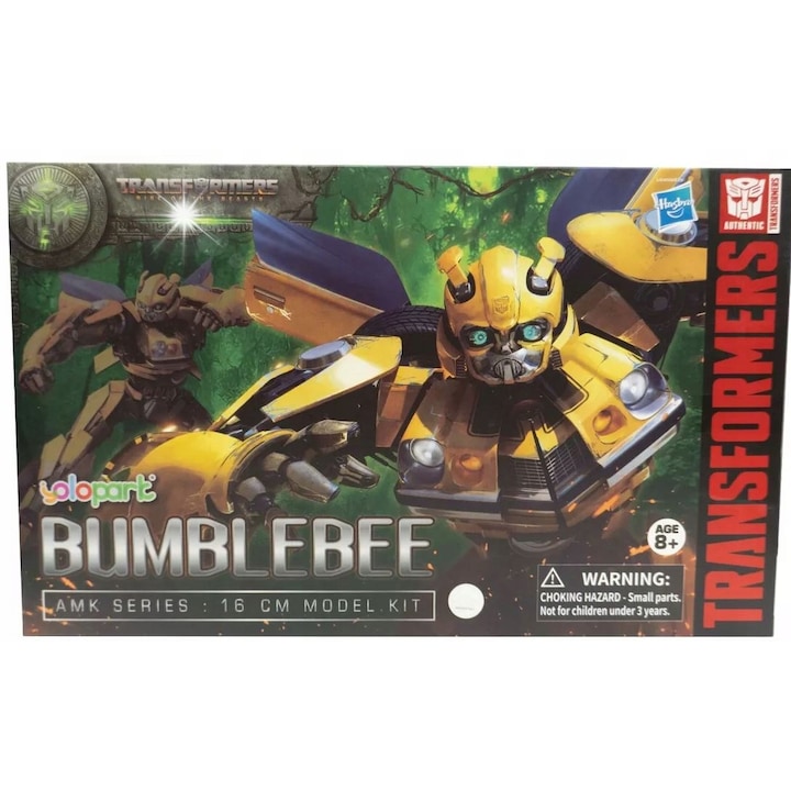 Figurina Transformers AMK - Bumblebee, 16cm, set de asamblare, multicolor